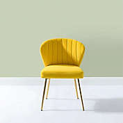 14 Karat Home Luna Wingback Chair, Yellow