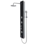 Slickblue 59 Inch Tempered Glass Shower Panel with Hand Shower