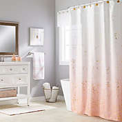 Saturday Knight Ltd Splatter Metallic Gold Accents Fabric Bath Shower Curtain - 70" x 72", Pink