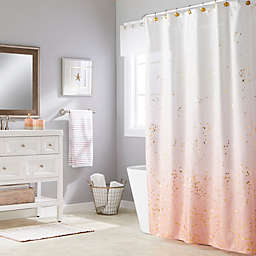 Saturday Knight Ltd Splatter Metallic Gold Accents Fabric Bath Shower Curtain - 70