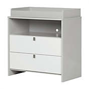 South Shore Cookie Changing Table - Soft Gray and Pure White