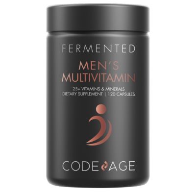 Codeage Men&#39;s Fermented Multivitamin, 25+ Vitamins & Minerals, Organic Whole Foods, Probiotics, 120 ct