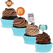 Juvale 200-Pack Jungle Safari Zoo Animal Cupcake Decorations Party Topper Picks, 1 x 3 Inches