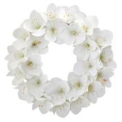 Nearly Natural 24" Amaryllis Artificial Wreath