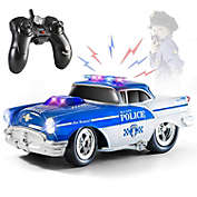 Top Race Remote Control Police Car, With Lights And Sirens Rc Police Car For Kids Easy