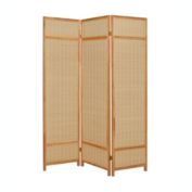 Screen Gems Contemporary 3 Panel Pine Layered Screen Room Divider