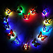 Stock Preferred 12PCs 3D Butterfly LED Wall Stickers Glowing Bedroom