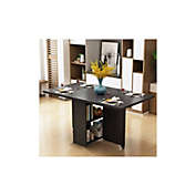 Infinity Merch Small Folding Dining Table in Black Walnut