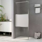Home Life Boutique Walk-in Shower Wall with Half Frosted ESG Glass 39.4"x76.8"