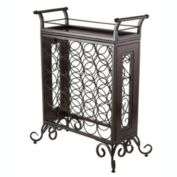 Winsome 5x5 Silvano Wine Storage Rack with Removable Tray, Dark Bronze