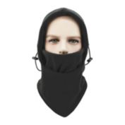 Stock Preferred Warm Fleece Balaclava Ski Bike Full Face Mask in 2-Pcs Black One size