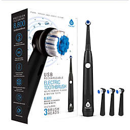 Pursonic Rechargeable Electric Rotary Toothbrush With 3 heads