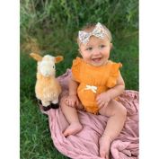 Laurenza&#39;s Girls Cotton Mustard Frill Romper