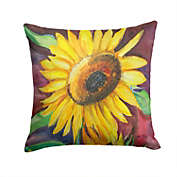 Caroline&#39;s Treasures Sunflowers Fabric Decorative Pillow 14 x 14