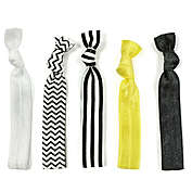Wrapables Colorful Hair Ties Ponytail Holders (Set of 5) / Zebra