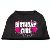 Mirage Pet Products Birthday Girl Screen Print Shirt Black XXXL - 20" L