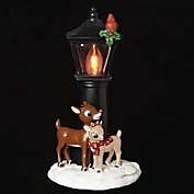 7.2 Inch Rudolph and Clarice Night Light By Lampost Flicker Bulb