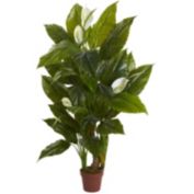Nearly Natural 4.5' Spathyfillum Plant (Real Touch)