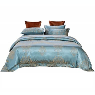 Dolce Mela Home Decorative Duvet Cover 6 Piece Set Jacquard Bedding, Queen Size - Lille. View a larger version of this product image.