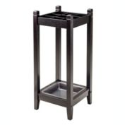 Winsome Jana Umbrella Stand with Metal Tray, Espresso Finish