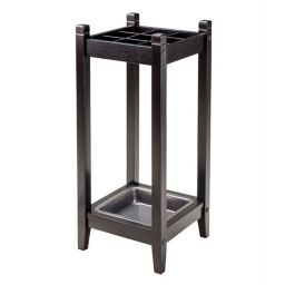 Winsome Jana Umbrella Stand with Metal Tray, Espresso Finish