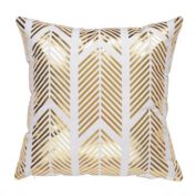 PiccoCasa Throw Pillow Cover Geometric Pattern Modern Square Pillow Shams Bronzing Flannelette Cushion Cover for Bedroom Sofa Car, Geometry 4#, 18"x18"