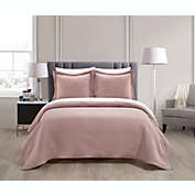 Chic Home Teague Quilt Set Contemporary Organic Wave Pattern Bedding - Pillow Shams Included - 3 Piece - Queen 90x92", Blush