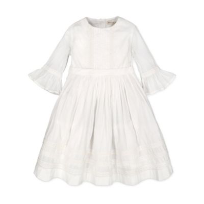 Hope & Henry Girls&#39; Special Occasion Pintuck Dress (White Pintuck, 6-12 Months)