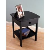 Winsome Curved End / Night Table With Drawers