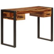 Stock Preferred 43.3"x19.7"x30.3" Solid Sheesham Wooden Desk with 2 Drawers