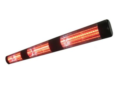 Sunheat International Outdoor Wall Mounted Heater Black 4500W 240V Direct Wire With Gold Lamp