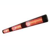 Sunheat International Outdoor Wall Mounted Heater Black 4500W 240V Direct Wire With Gold Lamp