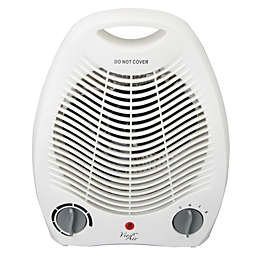 VieAir 1500W Portable 2 Settings White Office Fan Heater with Adjustable Thermostat