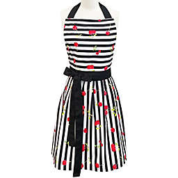 Wrapables Cherries and Stripes Flirty Apron