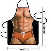 Department Store 1pc Personality Funny Apron; Novelty And Creative Muscle Men Apron; 23.7"x18.7"