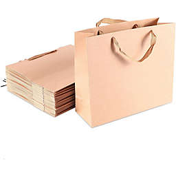 Bright Creations Brown Kraft Paper Bags with Handles (12.5 x 11 x 4.5 in, 25 Pack)