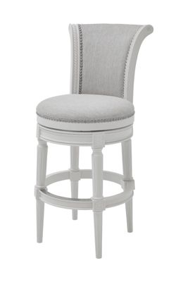 NewRidge Chapman 30" Wood Bar-Height Swivel Barstool with High-Back