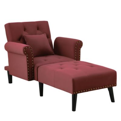 Details about   Home Life Chaise Canvas Brown Chocolate Linen Chaise Lounger Brown Modern New 