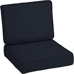 Arden Selections ProFoam EverTru Acrylic Patio Cushions Deep Seat Set, Classic Navy Blue, 24 x 24 x 6