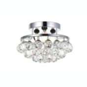 Elegant Lighting Corona 3 light Chrome Flush Mount Clear Royal Cut Crystal