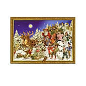 Sellmer Seasonal Decorative Santa and Sleigh Christmas Advent Calendar - 10.5"H x 14"W x .1"D