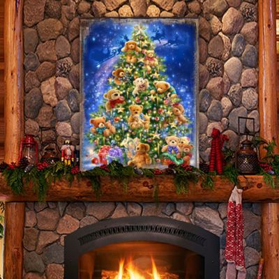 23.5-Inch Christmas Tree Farm Wooden Hanging Wall Sign 