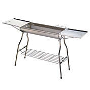 YBX 28.8 inches Portable Charcoal BBQ Grill with Side Shelf