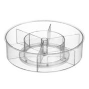 mDesign Lazy Susan Divided Turntable Tea Bag Spinner for Kitchen