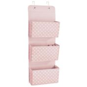 mDesign Fabric Over Door Hanging Storage Organizer - 3 Pockets