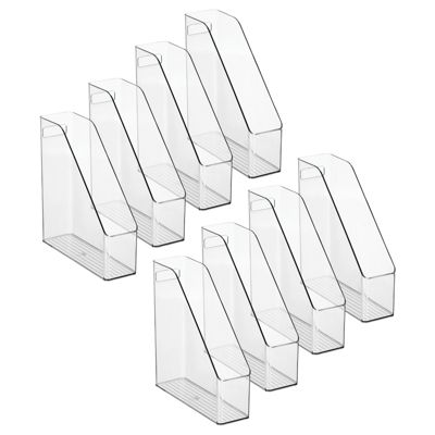 mDesign Plastic File Folder Bin, Office Desktop Organizer, 8 Pack
