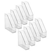 mDesign Plastic File Folder Bin, Office Desktop Organizer, 8 Pack