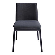 Moe&#39;s Home Collection Deco Ash Dining Chair Charcoal-M2