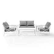 Crosley Furniture Kaplan 6Pc Outdoor Conversation Set Gray/White