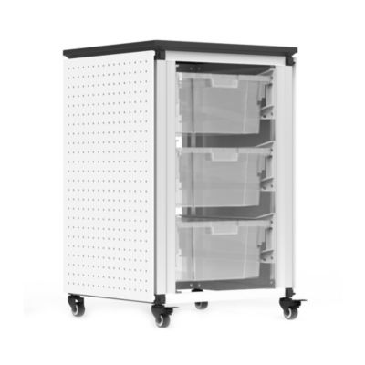 Luxor Modular Classroom Storage Cabinet - Single module with 3 large bins